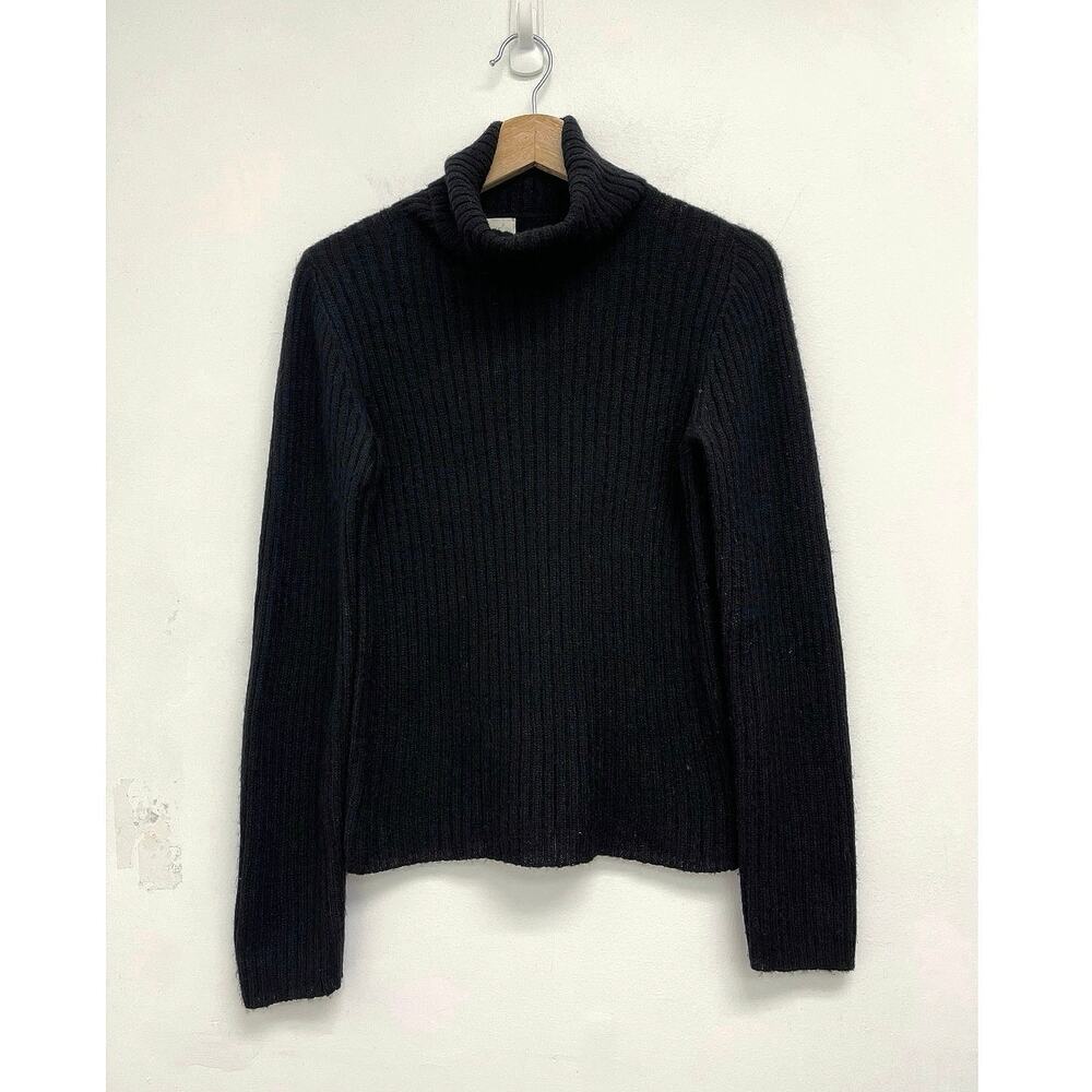 Shaina Mote Baby Alpaca Wool Ribbed Turtleneck Luxury Classic Soft Sweater Small